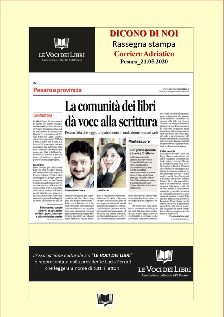 8_2020.05.21_Corriere Adriatico_Maratona della lettura
