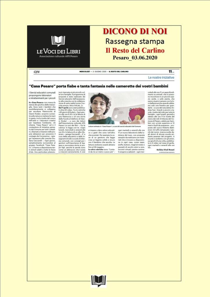13_2020.06.03_Il Resto del Carlino_Solidea Vitali Rosati