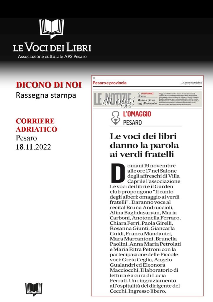30_18.11.2022_CorriereAdriatico_CANTOdegliALBERI_VillaCaprile