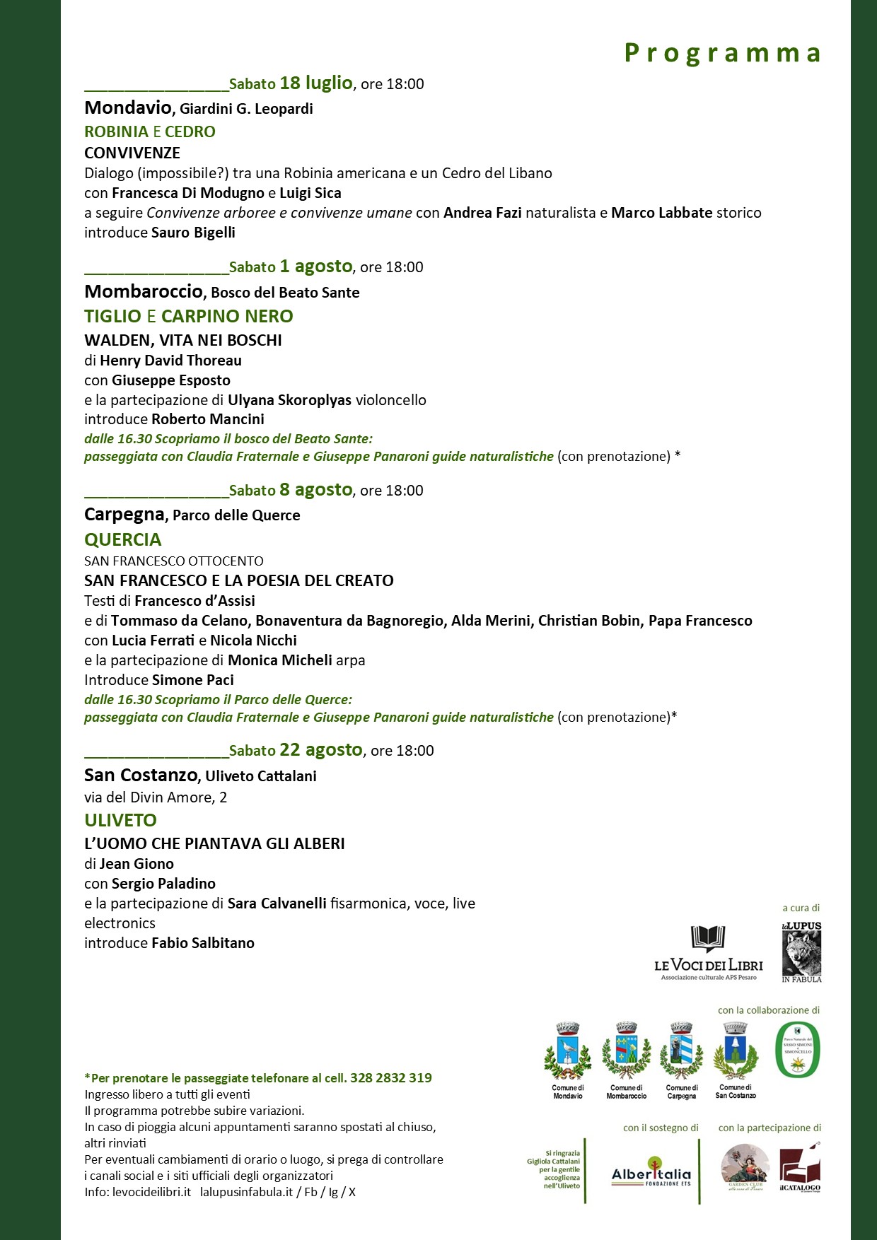 2026_IL BOSCO RISONANTE_gli incontri_CARTOLINA retro-programma